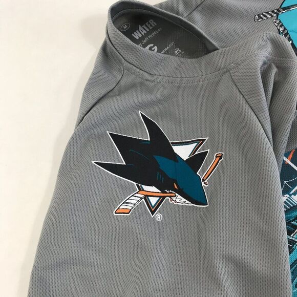 San Jose Sharks Open Water Promo Jersey Men's Medium Jeff McMillan Hockey NHL - Picture 7 of 11